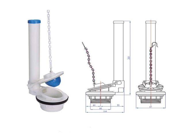 Van xả bị lỗi hoặc hư hỏng làm cho phao bồn cầu bị rò rỉ nước