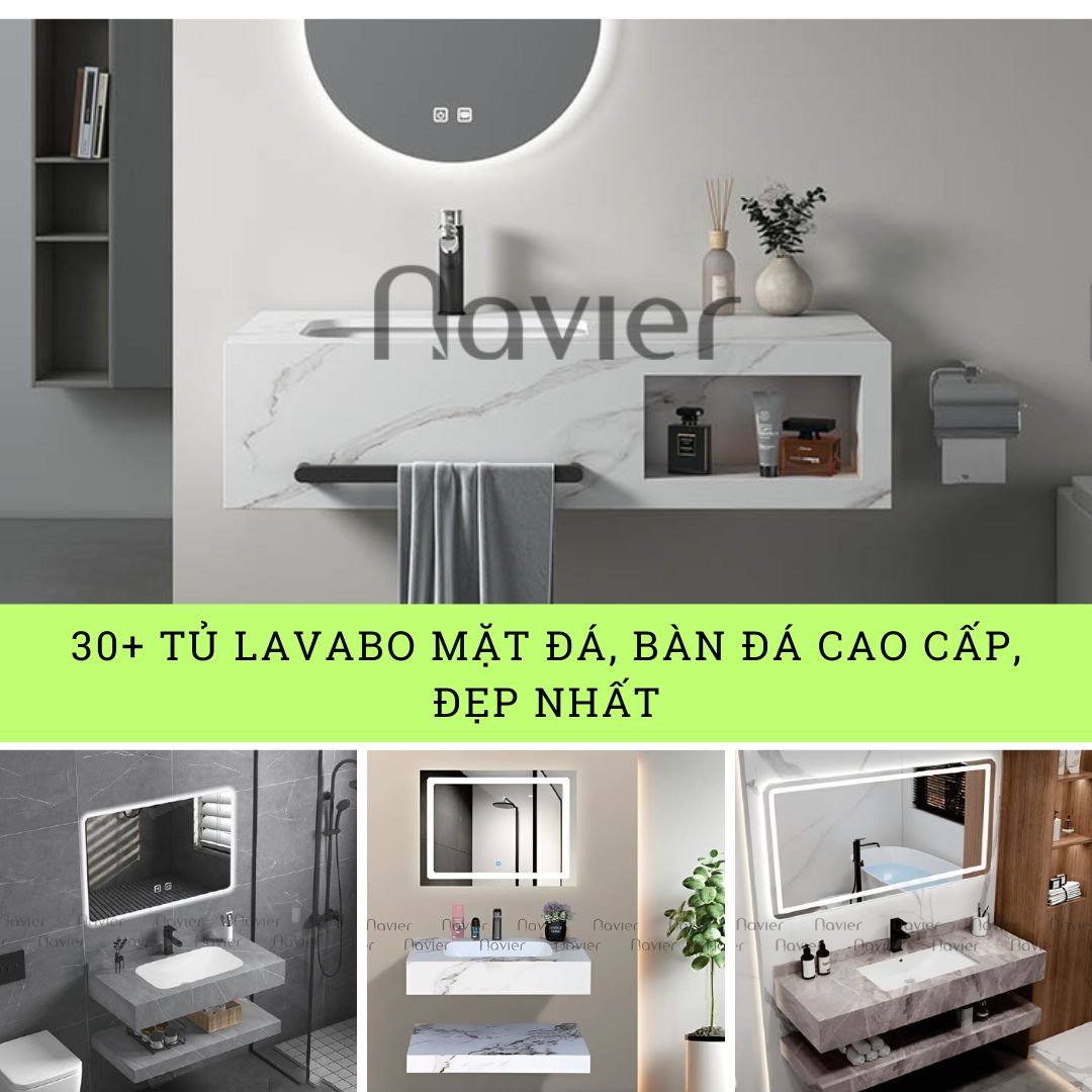 Tủ chậu lavabo mặt đá sẽ giúp nâng cấp không gian phòng tắm của bạn trở nên đẳng cấp và vô cùng mới lạ.