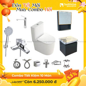  Combo Trọn Bộ Thiết Bị Phòng Tắm 10 Món Tiết Kiệm CBPT0044