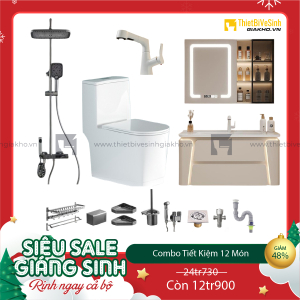 Combo Trọn Bộ Thiết Bị Phòng Tắm 12 Món Tiết Kiệm Navier CBPT0031