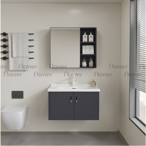 Siêu Sale Thanh Lý Tủ Lavabo Nhôm Với Tủ Gương Navier NV-8806-05-60