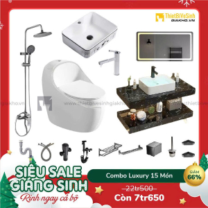 Combo Trọn Bộ Thiết Bị Phòng Tắm 15 Món Tiết Kiệm CBPT0023