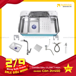 Combo Chậu Chén Siêu Tiết Kiệm 6 Món Navier CBF01