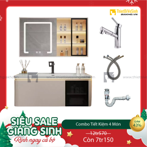 Combo Bộ Tủ Chậu Lavabo Siêu Tiết Kiệm Cao Cấp Navier CBTL05