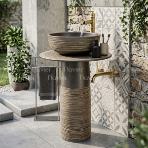  Chậu Lavabo Chân Sứ Nghệ Thuật EV-CĐC04