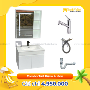 Combo Bộ Tủ Chậu Lavabo Siêu Tiết Kiệm Cao Cấp Navier CBTL07