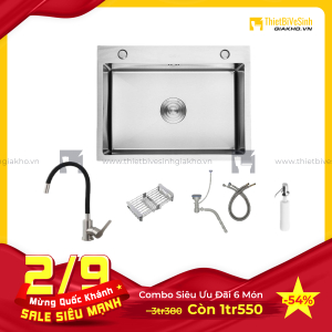 Combo Chậu Chén Siêu Tiết Kiệm 4 Món Navier CBF04