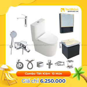 Combo Trọn Bộ Thiết Bị Phòng Tắm 10 Món Tiết Kiệm CBPT0044