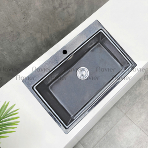 Chậu Rửa Chén Đá 1 Ngăn Đen Cao Cấp NV-7147D