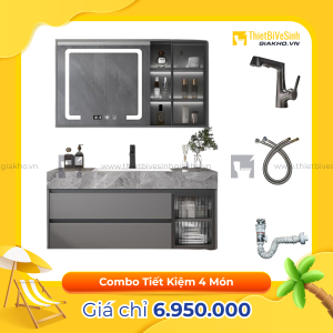 Combo Bộ Tủ Chậu Lavabo Siêu Tiết Kiệm Cao Cấp Navier CBTL08