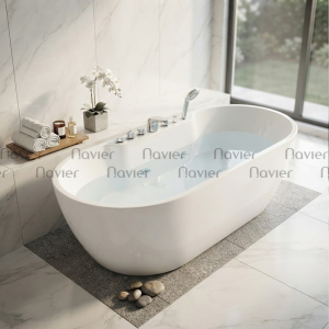 Bồn Tắm Oval Bầu Cao Cấp Navier NV-2456