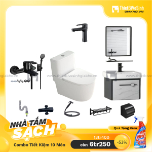 Combo Trọn Bộ Thiết Bị Phòng Tắm 10 Món Tiết Kiệm CBPT0044