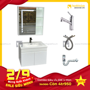 Combo Bộ Tủ Chậu Lavabo Siêu Tiết Kiệm Cao Cấp Navier CBTL07