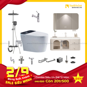 Combo Trọn Bộ Thiết Bị Phòng Tắm 12 Món Cao Cấp Navier CBPT0029