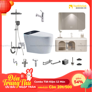 Combo Trọn Bộ Thiết Bị Phòng Tắm 12 Món Cao Cấp Navier CBPT0029