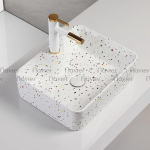 Lavabo Đặt Bàn Hình Chữ Nhật Ngũ Sắc Navier NV-403NS