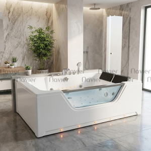 Bồn tắm chữ nhật đôi có kính Navier NV-2955