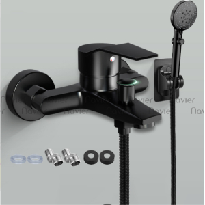 Củ sen nóng lạnh đồng thau mạ đen tĩnh điện Navier NV-825