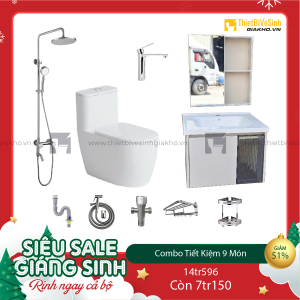 Combo Trọn Bộ Thiết Bị Phòng Tắm 9 Món Cao Cấp Navier CBPT0021