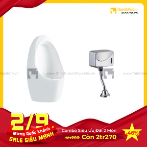 Combo Bồn Tiểu Van Xả Cảm Ứng  Siêu Tiết Kiệm Navier CBT04