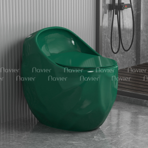 Bồn Cầu Trứng Xanh Lá Vân Nổi Cao Cấp NV-1036XL