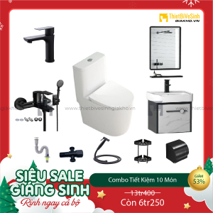  Combo Trọn Bộ Thiết Bị Phòng Tắm 10 Món Tiết Kiệm CBPT0044
