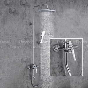 Sen cây tắm nóng lạnh đồng thau xi mạ crome Navier NV-812