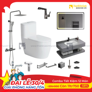 Combo Trọn Bộ Thiết Bị Phòng Tắm 12 Món Tiết Kiệm Navier CBPT0084
