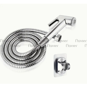 Vòi Xịt Vệ Sinh Inox Cao Cấp Dây Kim Loại Chống Xoắn Navier NV-0118