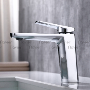 Vòi Lavabo Nóng Lạnh Đồng Mạ Crome Cao Cấp Navier  NV-755CR20