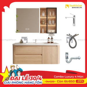 Combo Bộ Tủ Chậu Lavabo Siêu Tiết Kiệm Cao Cấp Navier CBTL06