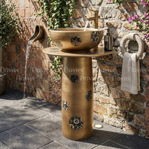 Chậu Lavabo Chân Sứ Nghệ Thuật EV-CĐC03