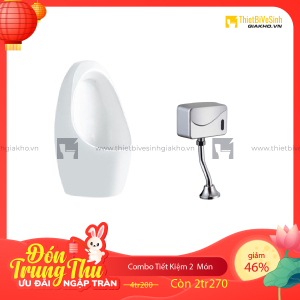 Combo Bồn Tiểu Van Xả Cảm Ứng  Siêu Tiết Kiệm Navier CBT04