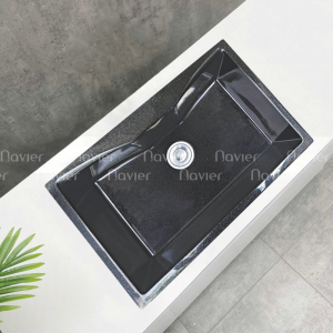 Chậu Rửa Chén Đá 1 Ngăn Đen Cao Cấp NV-7348D