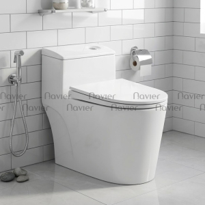 Bồn cầu 1 khối nút xả lệch NEW 2020 Navier NV-1004