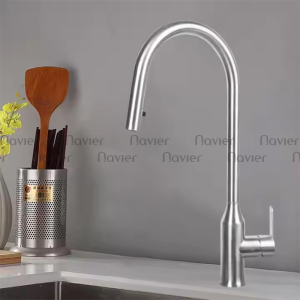Vòi Rửa Chén Nóng Lạnh Inox Đầu Vòi Rút Dây Navier NV-286