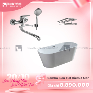 Combo Bồn Tắm Hình Oval Cao Cấp Navier CBBT05