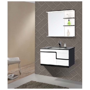 Bộ Tủ Chậu Lavabo PVC Sơn Bóng 3K Cao Cấp Kèm Tủ Gương Navier NV-546