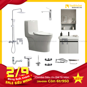 Combo Trọn Bộ Thiết Bị Phòng Tắm 10 Món Tiết Kiệm Navier CBPT0080