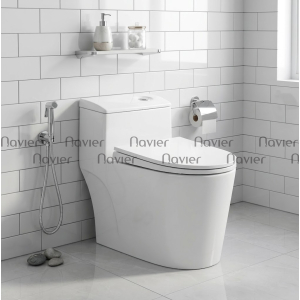 Bồn cầu 1 khối nút xả lệch NEW 2020 Navier NV-1004