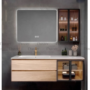 Tủ Lavabo Nhựa PVC Với Gương Led Tủ Gương Navier NV-573G80