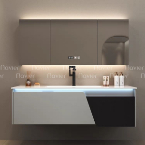 Tủ Lavabo Nhựa PVC Đặc Cao Cấp Navier NV-577