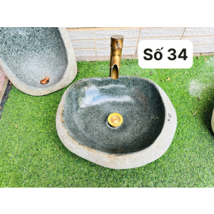 Chậu Lavabo Đá Cuội Nguyên Khối Navier NV-DC032