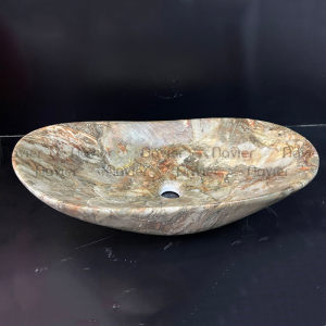 Chậu Lavabo Oval Thuyền Sứ Giả Đá Cao Cấp Navier NV-414GD2