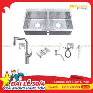 Combo Chậu Chén Siêu Tiết Kiệm 6 Món Navier CBF02