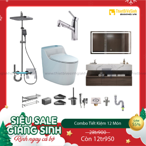 Combo Trọn Bộ Thiết Bị Phòng Tắm 12 Món Tiết Kiệm Navier CBPT0030
