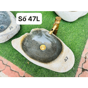 Chậu Lavabo Đá Cuội Nguyên Khối Navier NV-DC034