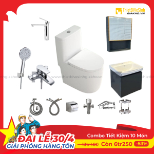  Combo Trọn Bộ Thiết Bị Phòng Tắm 10 Món Tiết Kiệm CBPT0044
