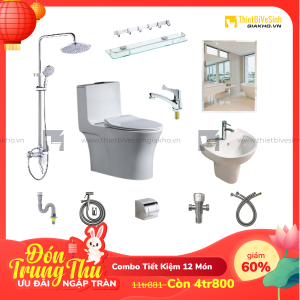 Combo Trọn Bộ Thiết Bị Phòng Tắm 11 Món Tiết Kiệm Navier CBPT0014