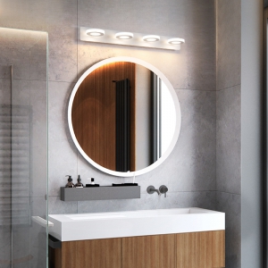 Gương Viền Inox Xi Trắng Hình Tròn 60x60 Navier NV-156T